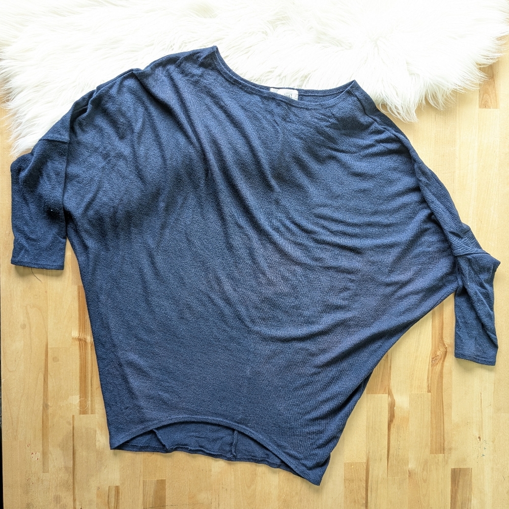 {b.original} Blue Oversized Batwing Top